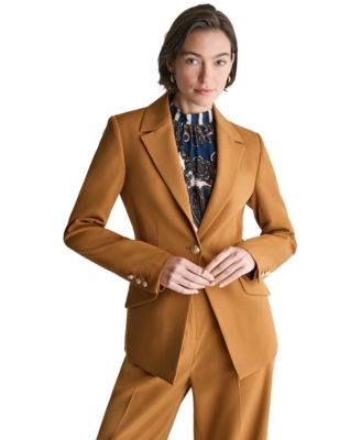Женский однобортный блейзер BCBG с подплечниками на одну пуговицу