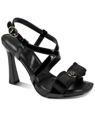 KARL LAGERFELD PARIS Women's Currin Stiletto-Heel Square-Toe Strappy Sandals