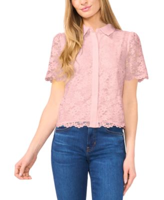 Блузка CeCe Floral Lace с потайной планкой для женщин