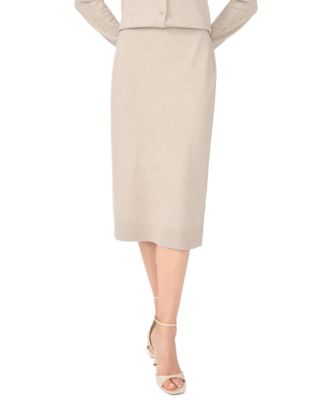 CeCe Women's Pull-On Pencil Knit Midi Skirt