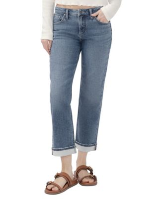 Silver Jeans Co. женские прямые джинсы с низкой посадкой Chelsea