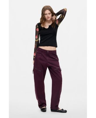 Женские длинные брюки с молнией Desigual