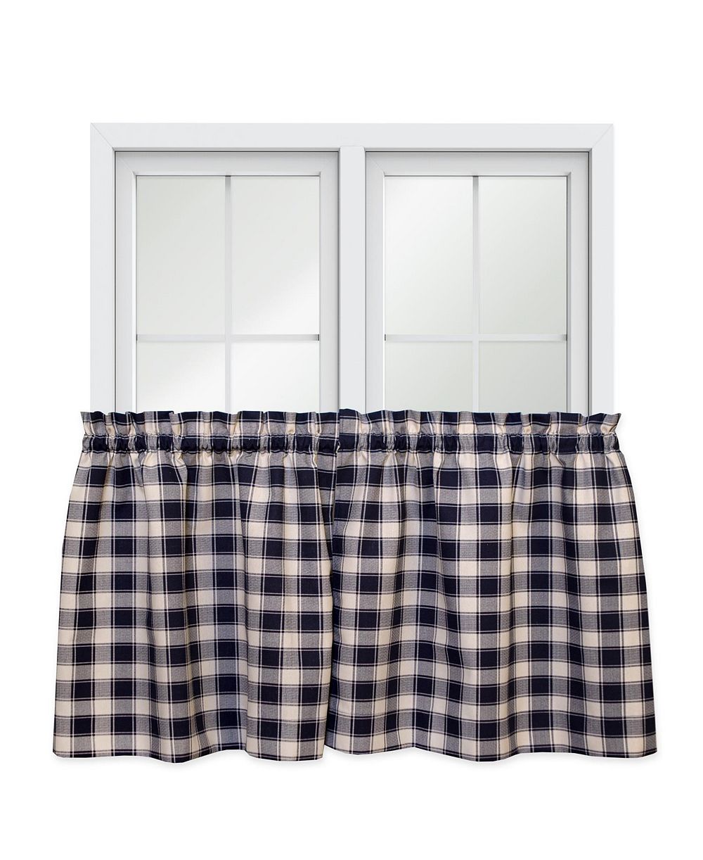 Шторы Ellis Curtain Country Check с карманом для штанги 1.5inch