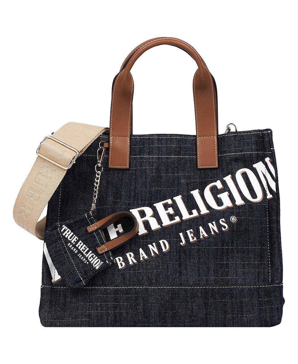 Женская джинсовая сумка True Religion с подвеской-логотипом