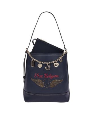 True Religion сумка-ведро Moto PU с цепочкой и съемным мешочком