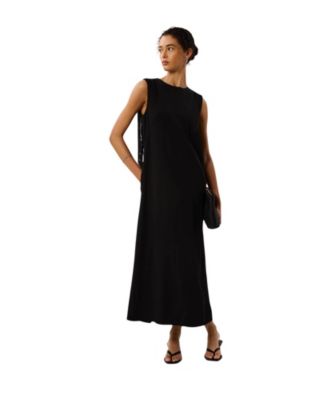 Whistles Women's Back Fringe Detail Midi Dress