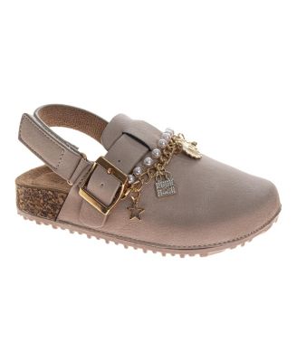 Laura Ashley Slingback Clogs - Girls (7-12) Charm Fashion Shoes with Adjustable Buckle Strap (Toddler/LIttle Kid)