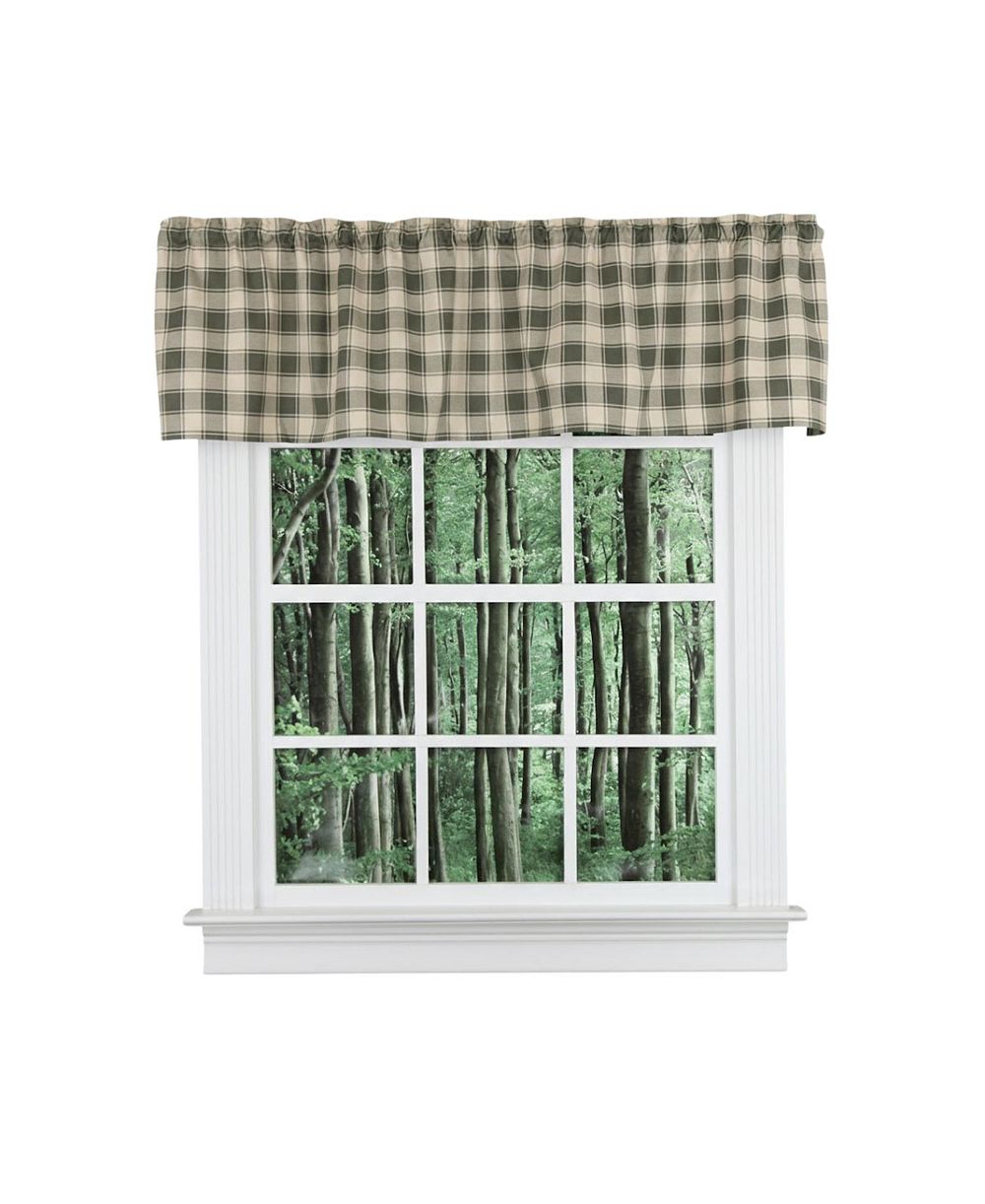 Штора Ellis Curtain Polyester and Cotton Country Check с 1.5 inch Rod Pocket