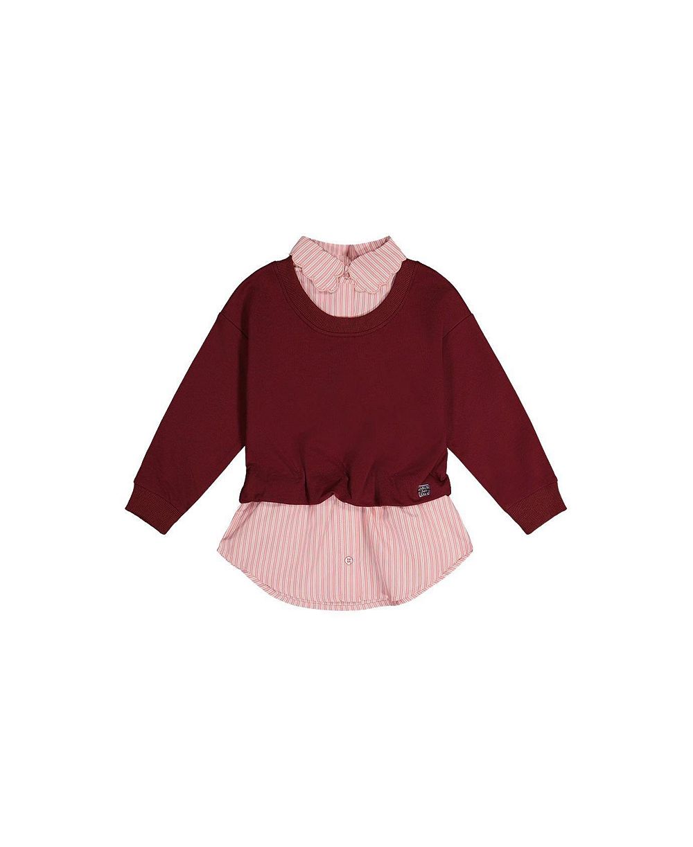 Свитер Deux par Deux Girls (2T-5T) имитация двух слоев