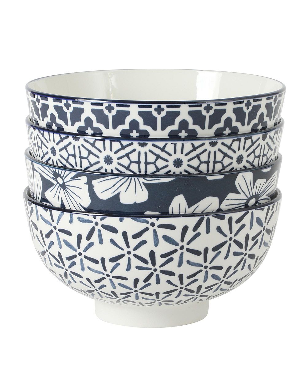 Набор сервировочных чаш Gibson Home Castle Way 4-Piece Set, 8 Inch Round Stoneware Bowls