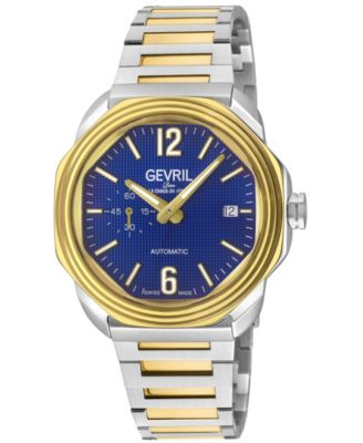 Gevril Men's Roosevelt Swiss Automatic Two tone IPYG/SS Bracelet Watch