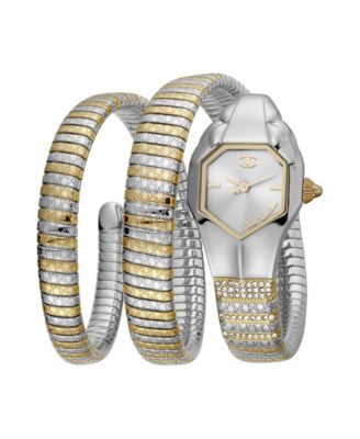 Just Cavalli Women's Glam Snake Quartz IP Stainless Steel Bracelet Watch