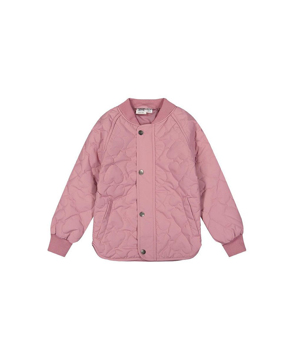 Deux par Deux Toddler Girl Quilted Raglan Sleeve Jacket Mauve