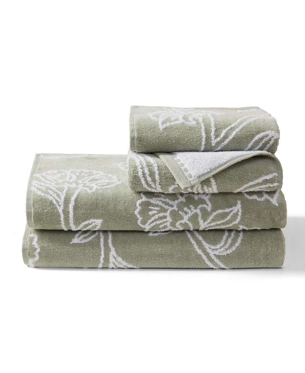 Jessica Simpson Набор банных полотенец Cotton Floral, 4 шт.
