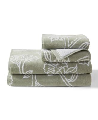 Jessica Simpson Floral Fan Cotton 4-Piece Bath Towel Set