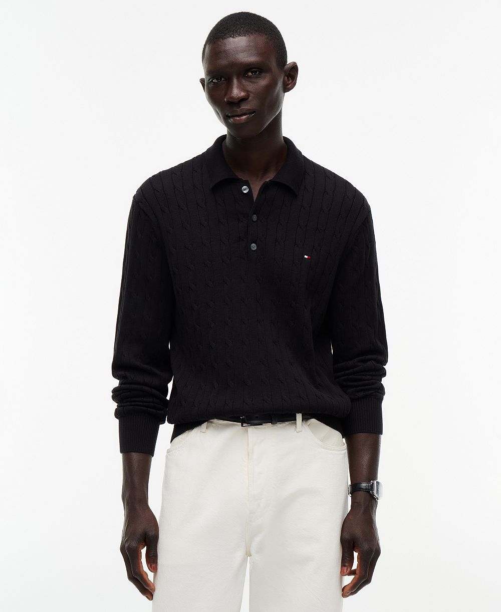 Tommy Hilfiger Men's Classic Cable-Knit Regular-Fit Sweater