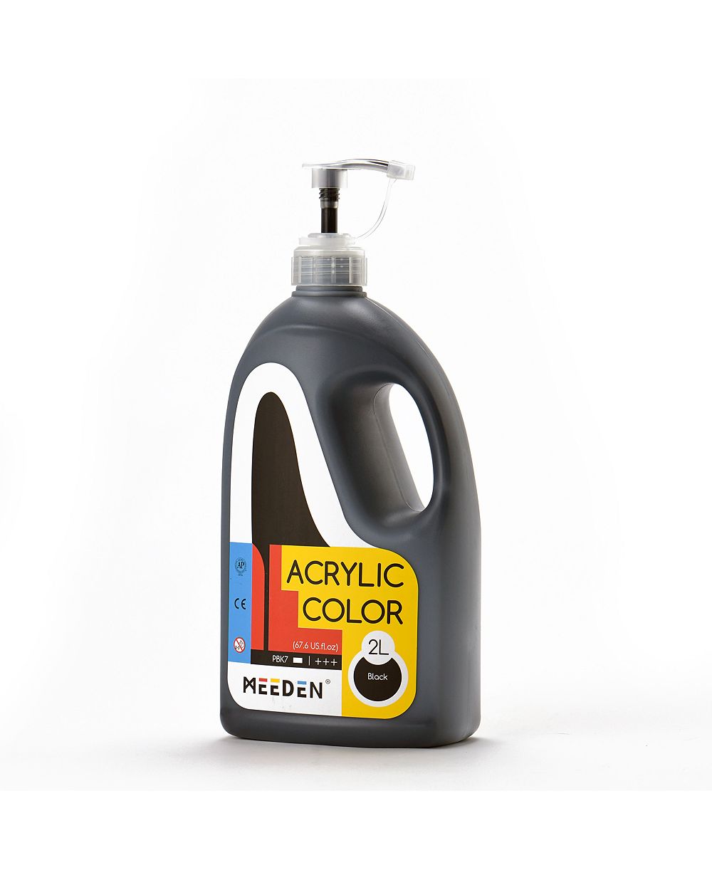 Meeden Burnt Umber Acrylic Paint with Pump Lid, 67.6 ounces Heavy-Body Rich Pigment Color, Perfect for Art Class