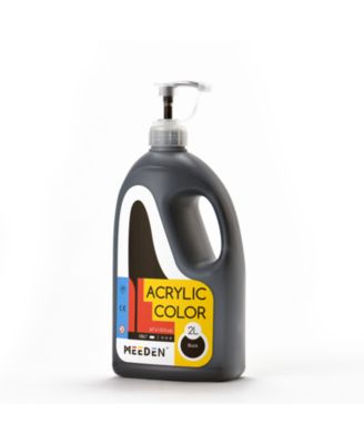 Акриловая краска Meeden Burnt Umber с помповой крышкой, 1/2 Gallon (2Liter /67.6 ounces.), густая, насыщенная, для художественных классов
