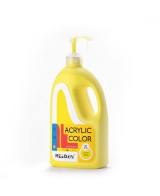 Акриловая краска Meeden с крышкой-насосом, 1/2 Gallon (2Liter /67.6 ounces.) Heavy-Body Rich Pigment Color