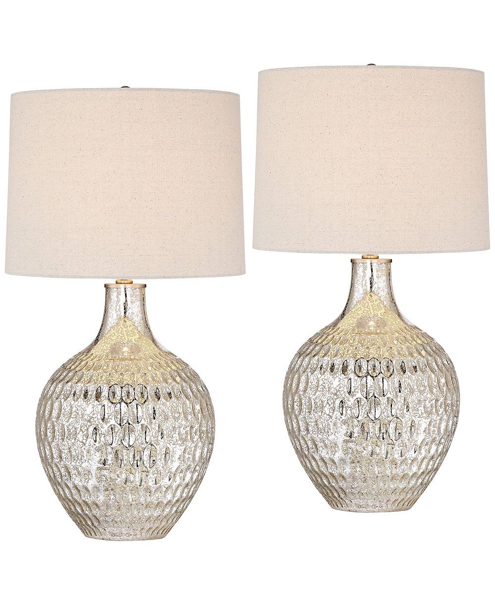360 Lighting Набор настольных ламп Waylon 28" Tall Modern Luxe Mercury Glass Shade