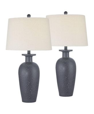 360 Lighting Glenwood 28" Tall Farmhouse Rustic Country Cottage 3-Way Table Lamps Set of 2 Living Room Bedroom Bedside Shade