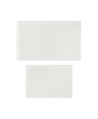 Lucky Brand Taylor Solid Waffle Weave 2-Piece Bath Rug Set