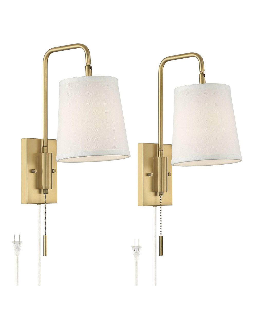 Набор из 2-х настенных ламп 360 Lighting Luca Swing Arm, Warm Brass Metal