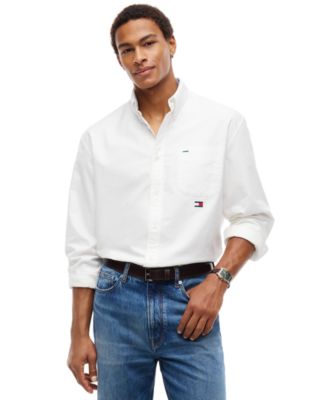 Tommy Hilfiger мужская рубашка Oxford с расслабленным кроем и пуговицами, эксклюзив Macy’s