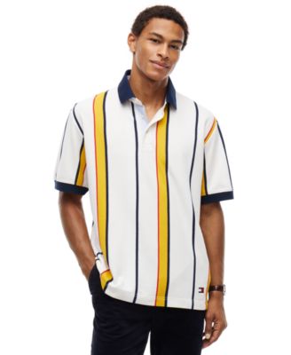Tommy Hilfiger мужская классическая поло-рубашка из хлопка пике с полосками American Icons классического кроя