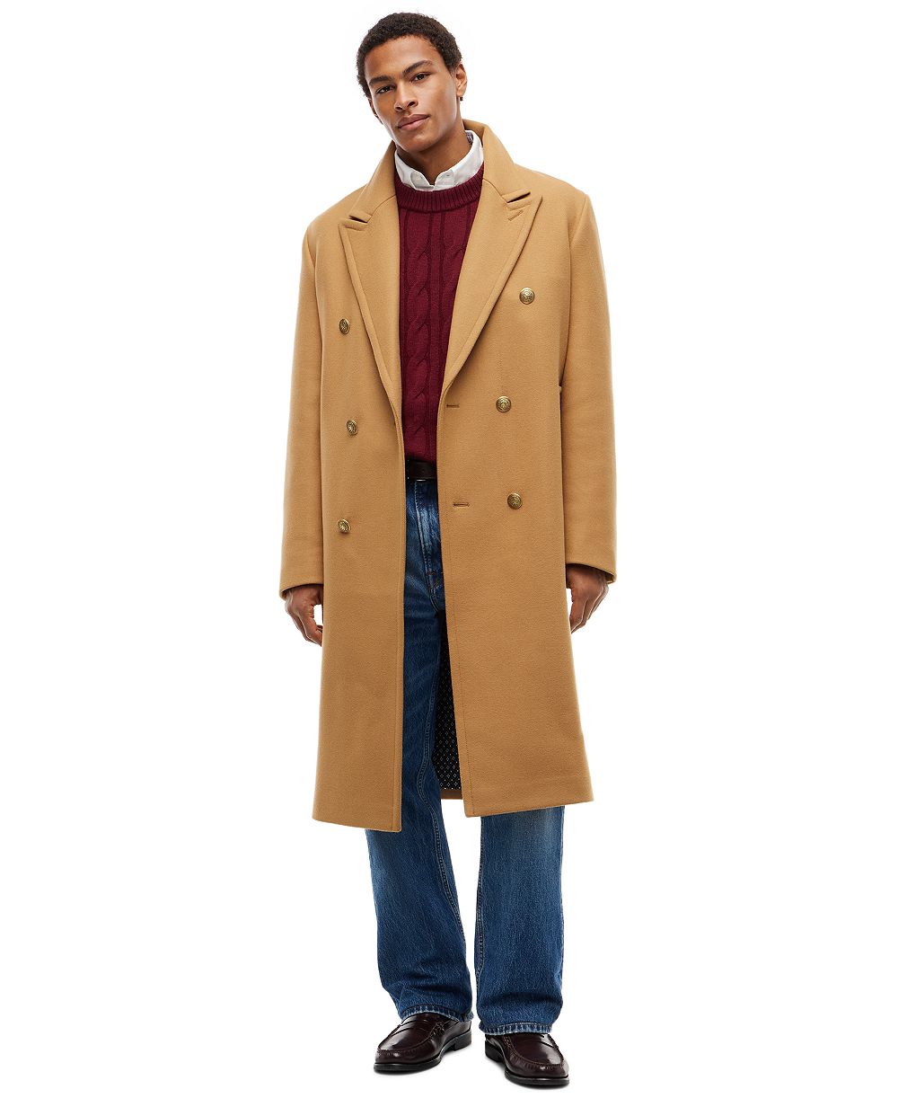 Tommy Hilfiger Men's American Icons Classic Double-Breasted Peacoat, Macy’s Exclusive