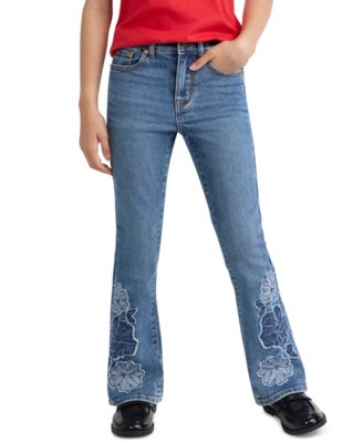 Levi's джинсы клеш с рваными цветами для девочек 7-16 726™