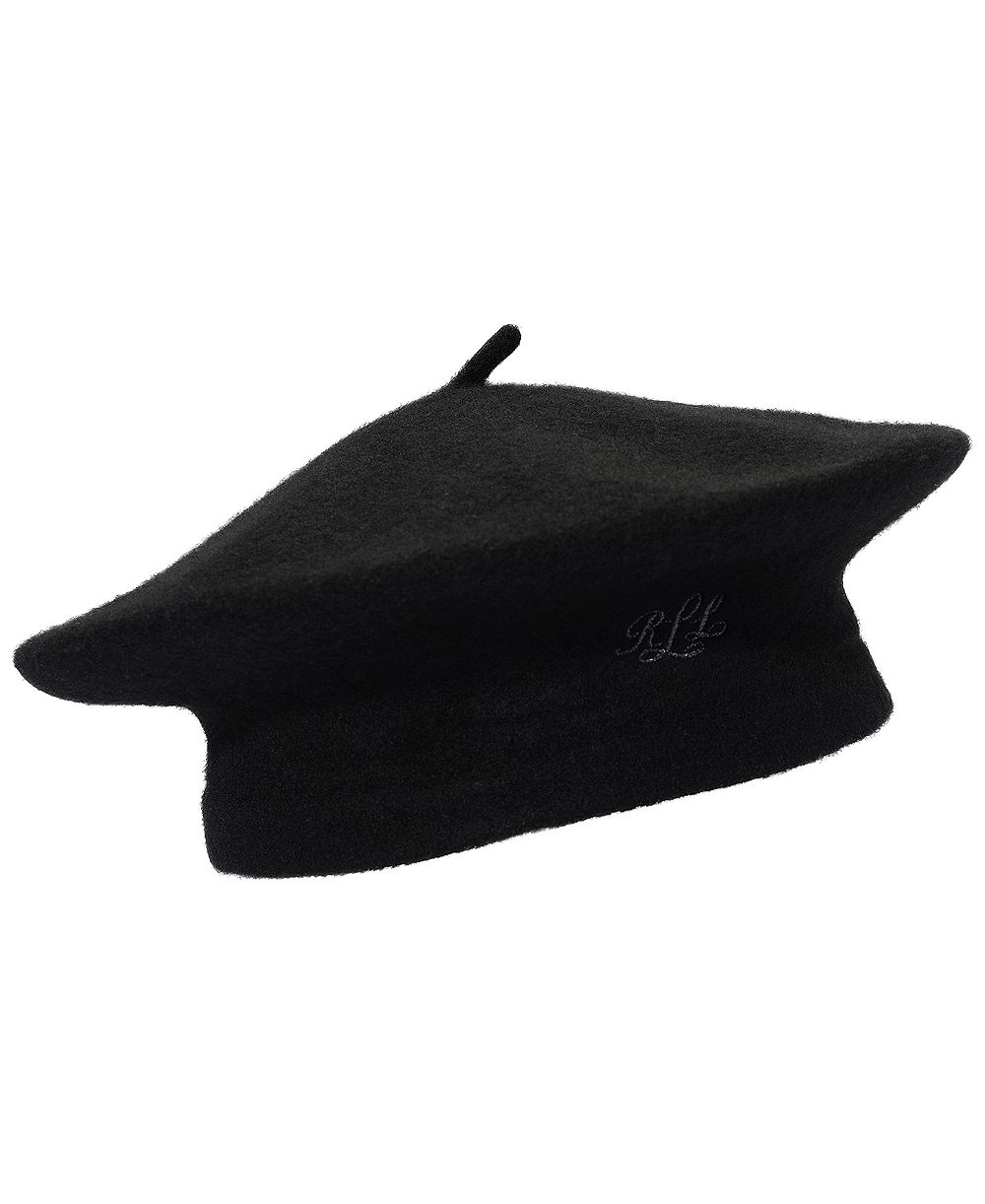 Lauren Ralph Lauren Classic Wool Logo Beret Hat