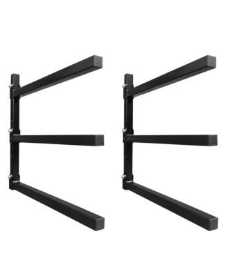 XDOVET Foldable 3 Level Wall Mount Lumber Rack Steel Organizer