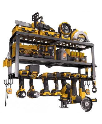 XDOVET Power Tool Organizer Wall Mount Metal Shelf Drill Holder