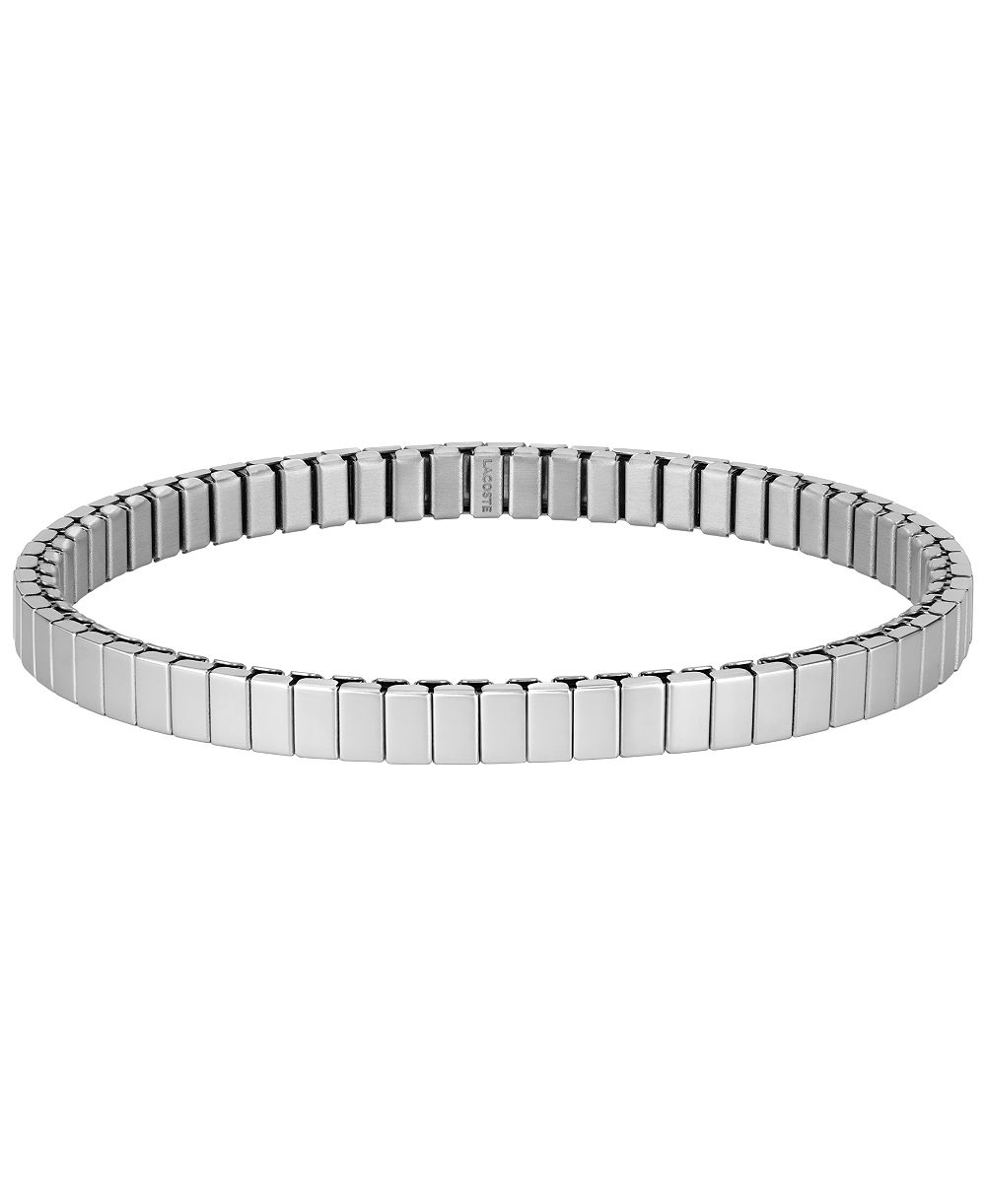 Женский браслет Lacoste Courtline Stainless Steel Green Enamel and Crystal Baguette Stretch Band