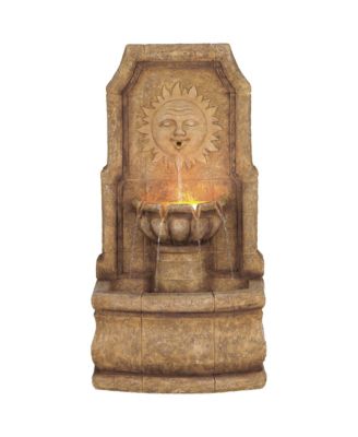 Декоративный фонтан John Timberland Sun Villa 37" High Large Italian Outdoor Decor Faux Stone Floor с LED