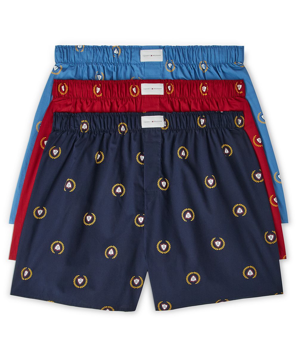 Tommy Hilfiger Men's Classics Cotton Woven Boxer Shorts, 3-Pack