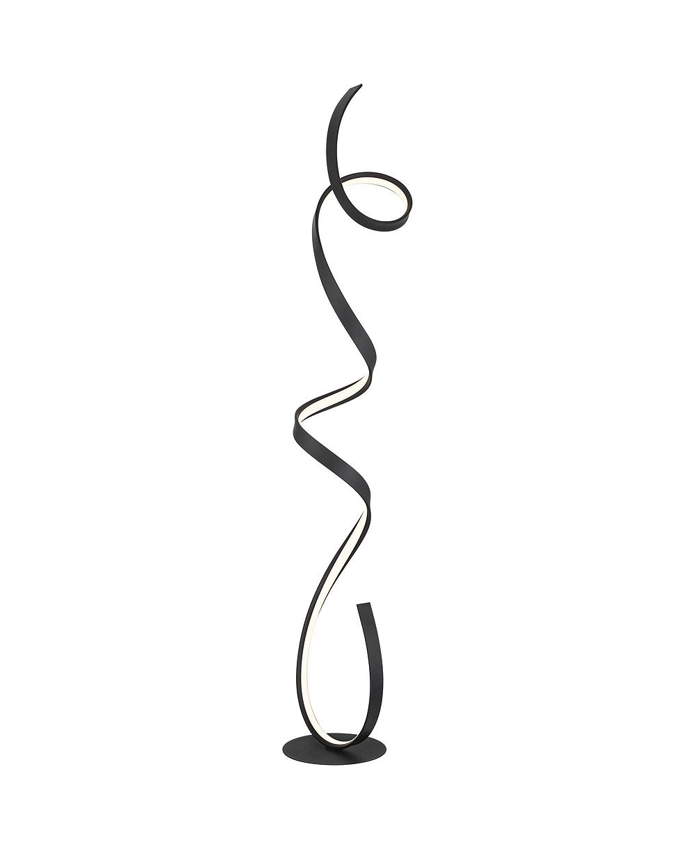Possini Euro Design Avante Modern 56 1/2" Tall Standing Floor Lamp Ribbon LED Foot Switch Matte Finish Living Room Bedroom