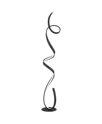 Possini Euro Design Avante Modern 56 1/2" Tall Standing Floor Lamp Ribbon LED Foot Switch Matte Finish Living Room Bedroom