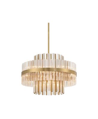 Possini Euro Design Jenna Soft Chandelier 20" Wide Modern 2-Tier Clear Crystals 8-Light Fixture for Dining Room House Foyer
