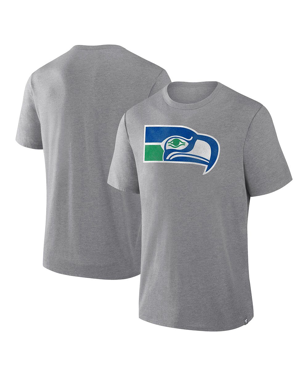 Футболка Fanatics Men's Heather Gray Seattle Seahawks Heritage Tribute Tri-Blend