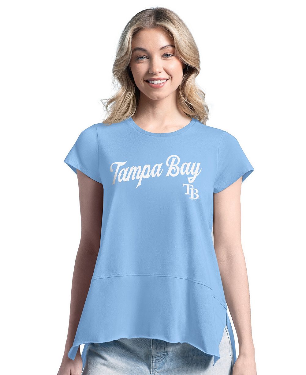 Женская футболка Margaritaville Light Blue Tampa Bay Rays Gametime is Paradise