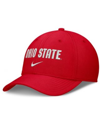 Мужская кепка Nike Scarlet Ohio State Buckeyes Rise On-Field SwooshFlex Dri-FIT