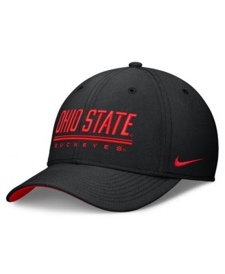 Nike Men's Black Ohio State Buckeyes Game Day Rise Swooshflex Hat