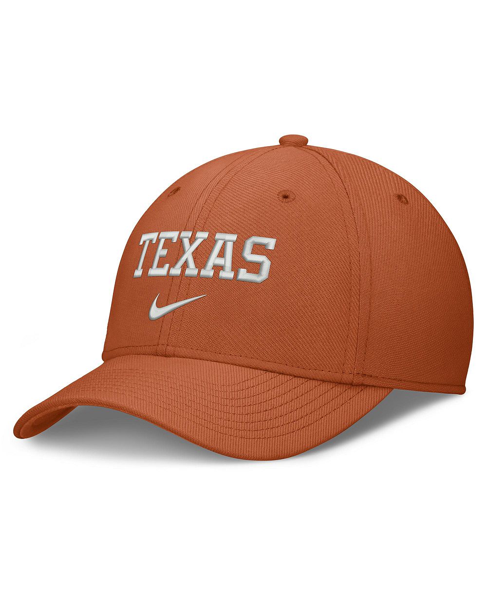 Мужская кепка Nike Texas Orange Texas Longhorns Rise On-Field SwooshFlex Dri-FIT Flex Hat