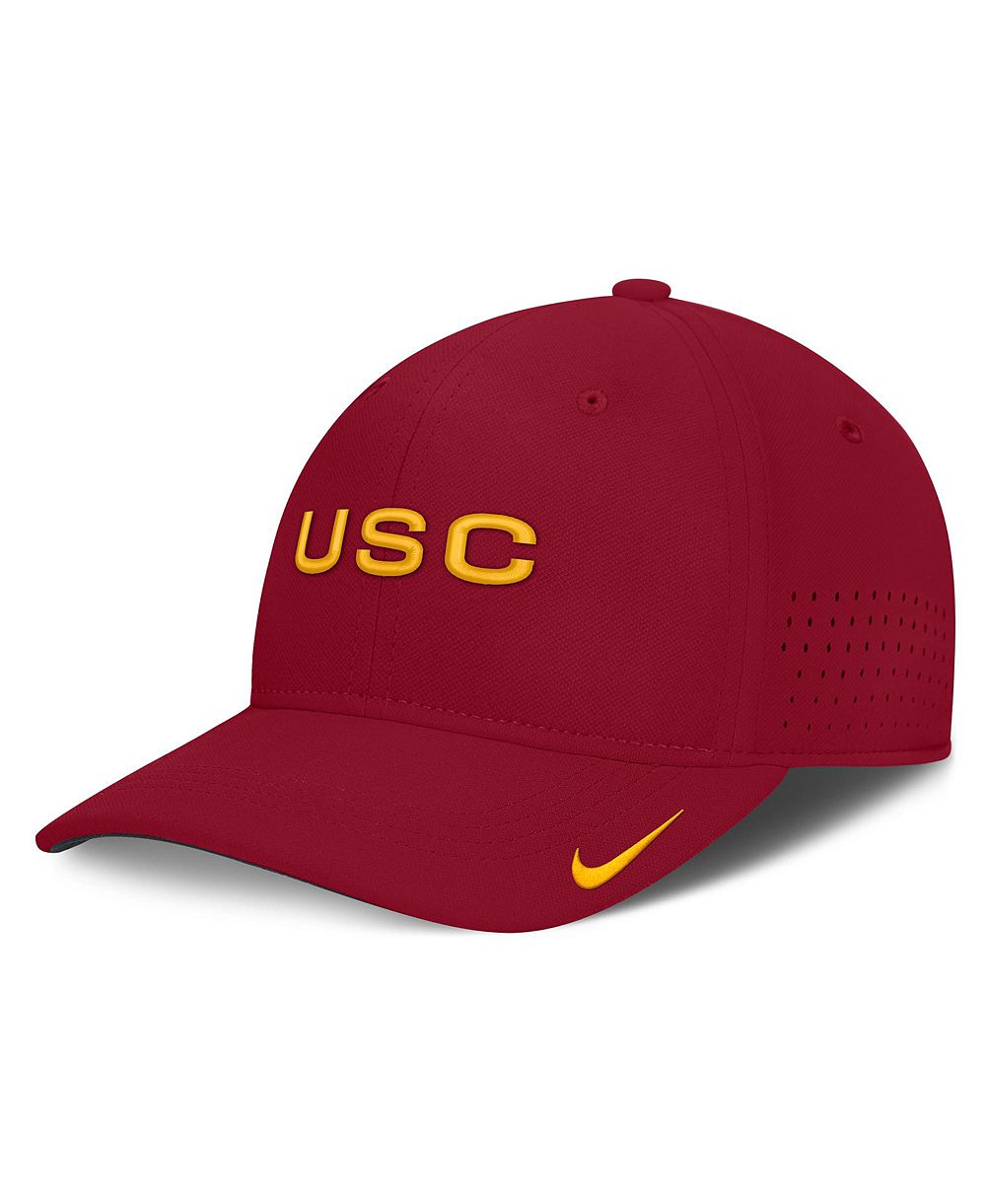 Мужская кепка Nike USC Trojans Gameday Aerobill Swooshflex Dri-FIT в цвете Crimson