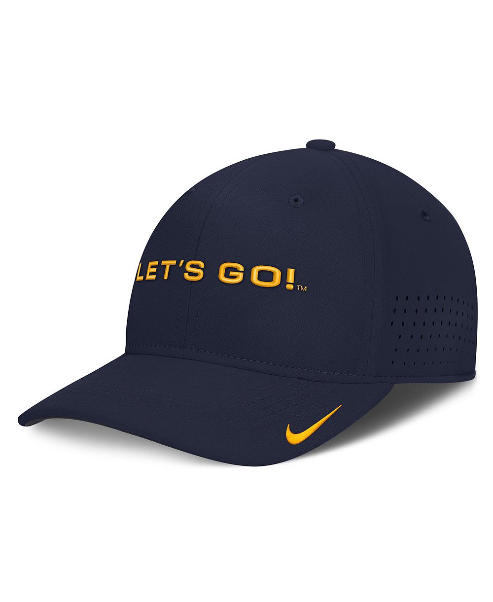 Мужская кепка Nike Navy West Virginia Mountaineers Gameday Aerobill Swooshflex Dri-FIT