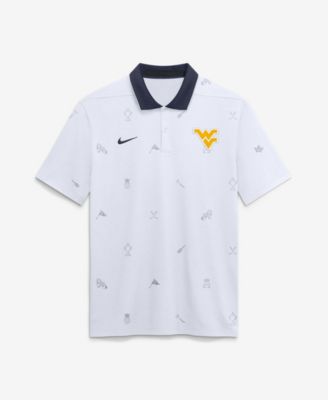 Мужская рубашка-поло Nike West Virginia Mountaineers White Vapor Pattern Dri-FIT