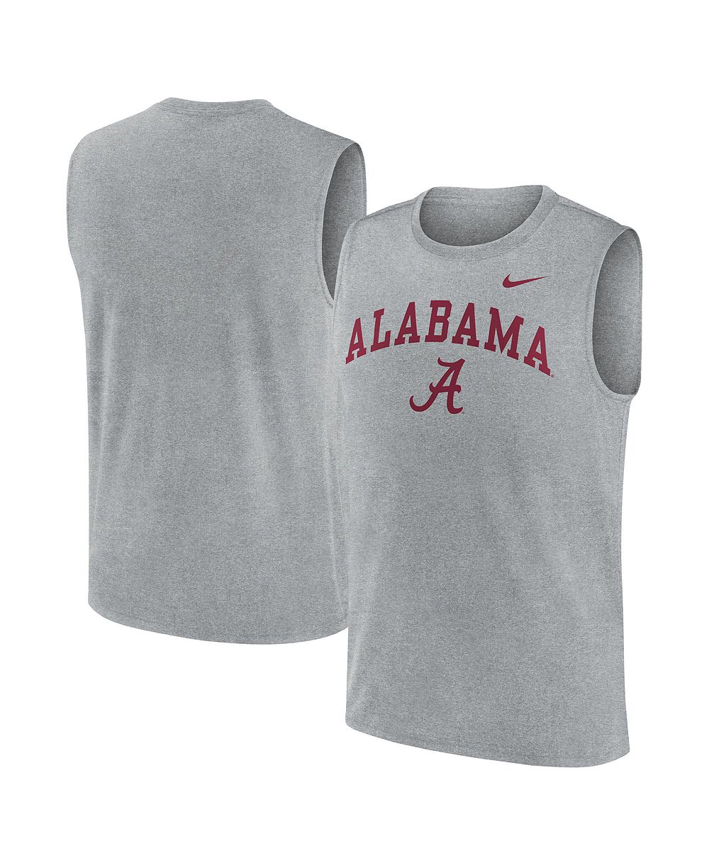 Мужская футболка Nike Alabama Crimson Tide Primetime Legend Arch Dri-FIT Muscle Heather Gray