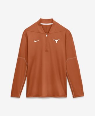 Мужская футболка Nike Texas Orange Texas Longhorns Sideline Dri-FIT Long Sleeve Half-Zip Pullover
